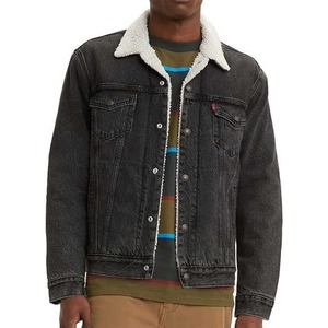 OEM High Quality Custom Denim <b>Jacket</b> <b>Men's</b> Sherpa <b>Trucker</b> <b>Jacket</b> Fashion Washed <b>Jacket</b> Winter Outerwear - Product Image 3
