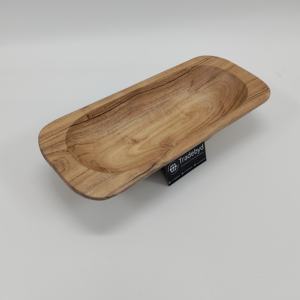 Bols de service en bois peu profonds avec un large rebord, conçus pour exposer des objets décoratifs ou servir des planches de charcuterie - Product Image 2
