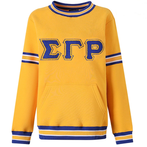 Polaire de qualité supérieure or sigma gamma rho côtes personnalisées Chenille broderie sweats femmes pull sweat - Product Image 2
