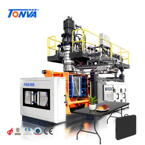 Tables pliantes en plastique <span class=keywords><strong>de</strong></span> <span class=keywords><strong>6</strong></span> pieds dans une machine <span class=keywords><strong>de</strong></span> moulage <span class=keywords><strong>par</strong></span> soufflage pour meubles pliants - Product Image 1