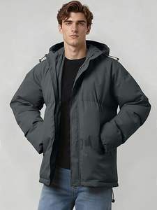 Chaqueta acolchada personalizada para hombre 2025 OEM cálida impermeable ligera aislada ropa de invierno moda ropa de calle a granel al por mayor - Product Image 3