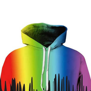 เสื้อมีฮู้ดของผู้ชายทันสมัยพิมพ์ลาย3D สีทึบไซส์ตามสั่งเสื้อผ้าฤดูหนาวแบบถัก - Product Image 3