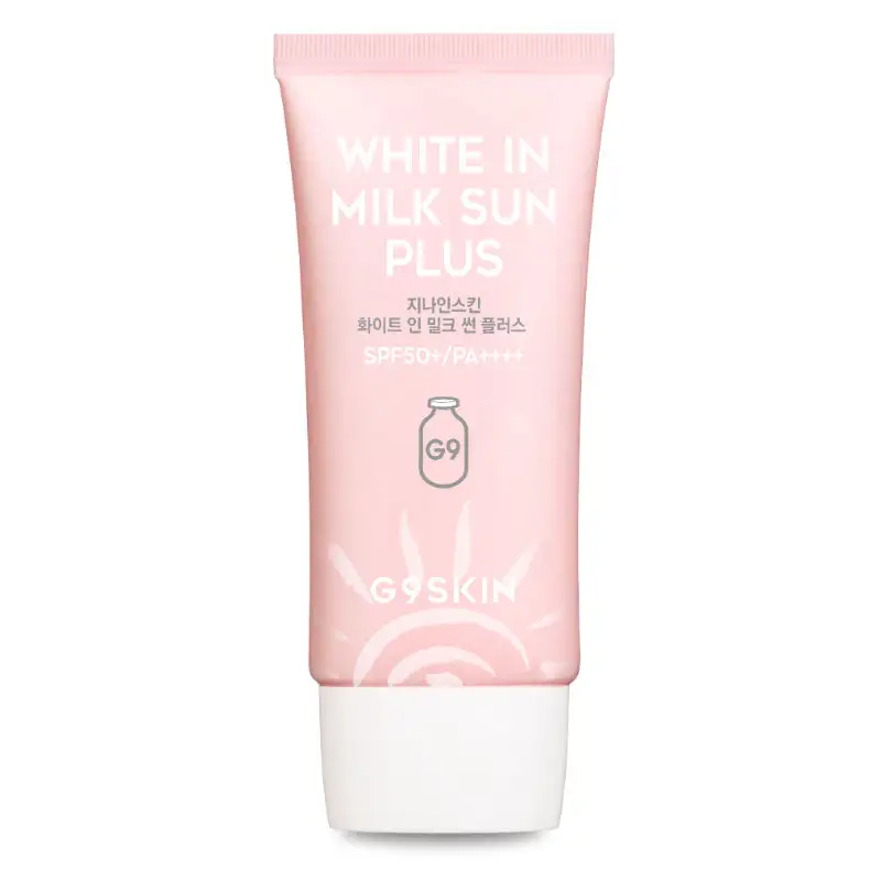 Korean Cosmetics Whitening Anti-Wrinkle Hydrating Tone Up Sunscreen G9skin White in Milk Sun Plus SPF50+/PA++++ 40g