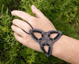 Juego de cierres y anillos Regalo DE LA India por Zh Traders Pulsera esclava de cuentas de semillas en forma de flor Bohemia colorida con magnético - Product Image 4