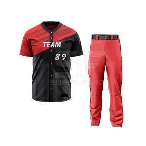 Uniformes de baseball pour l'entraînement et les allumettes avec tissu à mailles léger Uniforme d'équipe de baseball personnalisé en gros - Product Image 1