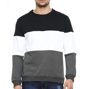 Sweats à capuche de style décontracté pour hommes, sweat-shirts en coton thermique de couleur bloc avec broderie 3D, vêtements d'hiver, conception vierge - Product Image 5