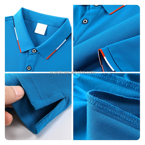 เสื้อยืดลำลองสำหรับผู้ชายผ้าฝ้าย100% แบบแห้งเร็วปักโลโก้ตามสั่งสำหรับเสื้อโปโลผ้าถักกันรอยยับไม่ยับ - Product Image 5