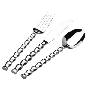 Cuillère durable couteau couverts maison hôtel Restaurant cuillères couverts décoratifs argent brillant fini couverts - Product Image 1