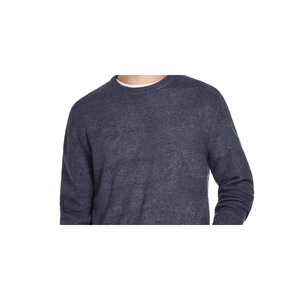 Maglione Vintage da Uomo Resistente alle Intemperie, a Righe Mélange, Collo Tondo, Blu, Taglia Media - Product Image 2