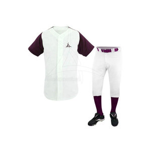 Uniforme de baseball personnalisé de haute qualité 100% polyester, respirant, séchage rapide, ensembles avec logo personnalisé, vêtements d'équipe en couleurs personnalisées - Product Image 1