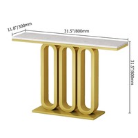 Table console moderne en métal, plateau en métal, pliable, élégante, meubles de salon avec base de pieds, tables multifonctionnelles pour toutes les positions