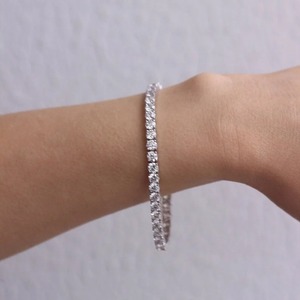 Bracelet en diamant Moissanite en argent sterling 925 Bracelet Moissanite blanche Bijoux hip hop - Product Image 4