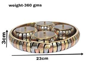 Boîte de fruits secs élégante en métal gaufré, boîte cadeau de luxe pour les festivals, la décoration de la maison et les occasions spéciales - Product Image 3