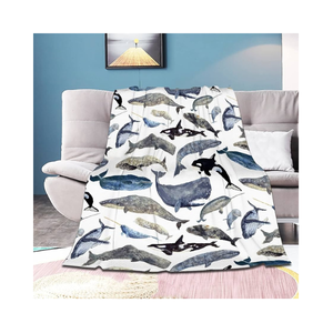 Plaid léger en lin et acrylique bleu pour enfants, texture lisse, conforme BIS, fabriqué en Inde, idéal pour un usage quotidien. - Product Image 5