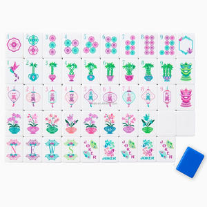 Fichas de Mahjong Americanas de 4 Capas Hechas a Medida de la Marca TOGYE, Fichas Acrílicas Rojas con 160 Cartas, Juego Elegante y de Lujo para Adultos y Regalo - Product Image 1