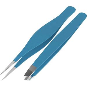 Pinzas de pestañas de volumen de acero inoxidable pinzas de extensión de pestañas con logotipo privado hecho con acero inoxidable de alta calidad CE ISO - Product Image 1