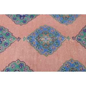 Tapis 3x11,8 pieds, tapis turc vintage, tapis en laine bleue - Product Image 5