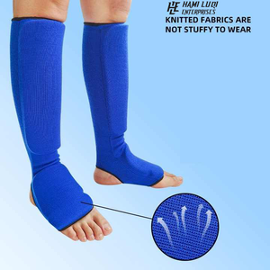 สนับหน้าแข้งหนังวัวคุณภาพสูงสำหรับฝึกมวยไทยเป้าซ้อมมวยศิลปะการต่อสู้ - Product Image 2