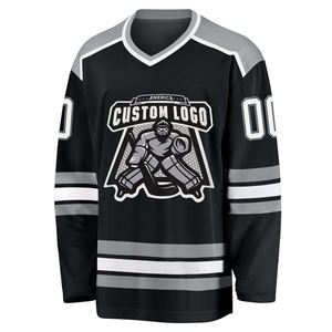 Maillot de hockey sur glace sublimation personnalisée-100% polyester séchage rapide antibactérien respirant haut de sport ajusté logo personnalisé - Product Image 2