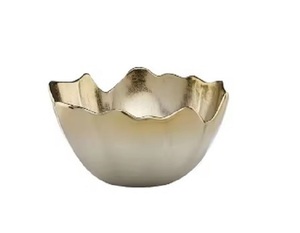 Bol à chocolat en acier inoxydable plaqué or, durable, de forme ronde, bol à bonbons de luxe, classique, élégant, pour mariage, 25 cm, ELEGANT, vente en gros - Product Image 5