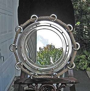 Roped Porthole Wall <b>Mirror</b> Nautical Style Decorative <b>Round</b> Hanging <b>Mirror</b> - Product Image 6
