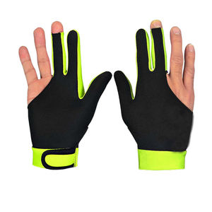 Gants de billard professionnels, respirants, en polyester extensible, fermeture à boucle et crochet, pour joueurs de billard, marque personnalisée - Product Image 1