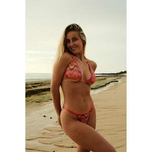 Custom Retro Full Bikini <b>High</b> <b>Waist</b> Retro Knitting Pattern Breathable Swimming Wear for Summer Beach Features Custom Logo <b>Waist</b> - Product Image 3