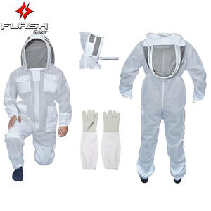 Combinaison d'apiculteur ventilée à 3 couches avec voile d'escrime et gants pour une apiculture sûre et confortable - Product Image 4