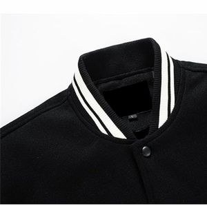 Chaqueta de béisbol universitaria para hombre, chaqueta universitaria deportiva para exteriores con logotipo personalizado para hombre, chaqueta de equipo escolar de alta calidad - Product Image 3