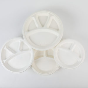 Plats jetables avec la finition naturelle de texture Assiettes jetables qui sont sûres au four avec design élégant - Product Image 1