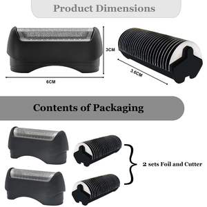 Paquete compatible de 2 cabezales de repuesto con soporte para cuchillas para afeitadoras eléctricas para hombre, para uso facial - 2 unidades - Product Image 5