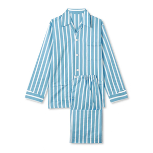 Ensemble 2-pièces personnalisable pyjama thermique en satin de soie pour hommes vêtements de nuit à manches longues élégant et confortable - Product Image 1