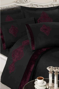 Hiện đại vua kích thước 6-Piece <span class=keywords><strong>bedding</strong></span> Set XL Duvet cover được trang bị tấm 2 tiêu chuẩn Vỏ Gối 2 Oxford gối cotton satin 29 - Product Image 5