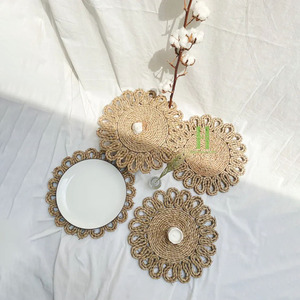 Hot Seller Bamboo Bohemian Eco-Friendly Braided Plait Placemats Variety Sizes Custom <b>Table</b> Decorations for <b>Christmas</b> Handmade - Product Image 6