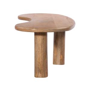 Moderno K.D. Mesa de centro de madera de mango orgánico ligera con muebles de sala de estar decorativos y portátiles de altura ajustable - Product Image 1