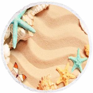 Serviette de plage en coton 350 GSM personnalisable, imprimée numériquement, style tropical, pour l'été, la salle de sport, les vacances, la piscine - Product Image 1