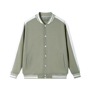 Veste en toile personnalisée OEM pour hommes, patchs en chenille brodés, support, style bombardier universitaire-manteau streetwear de baseball avec logo personnalisé - Product Image 3