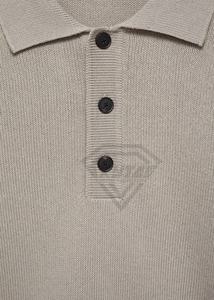 Polo de Golf que absorbe el sudor 100% algodón Ajuste estándar relajado con tapeta de 2 botones Rendimiento Polo de Golf para hombre - Product Image 3