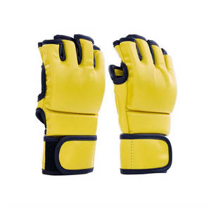 Guantes de combate de artes marciales profesionales personalizados de alta calidad, entrenamiento de lucha MMA, medio dedo tailandés, superventas, adultos de cuero - Product Image 3