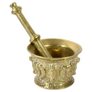 High Quality Brass Mortar Pestle for Kitchen & <b>Tabletop</b> Handicraft Best Selling Product Brass Mortar Pestle Hot Sale - Product Image 3