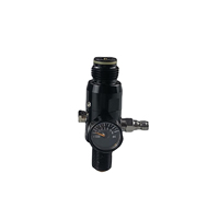 Regulador de Tanque de Gas de Aluminio HPA Neumático para Paintball, 3000/4500 psi, 48/68/77ci, con Válvula de Llenado, Desconexión Rápida y Manómetro