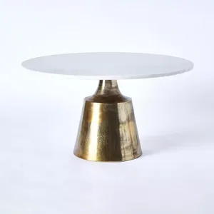 Look vintage Table basse de taille personnalisée produits de luxe les plus vendus table basse ronde en métal avec plateau en bois moderne - Product Image 6