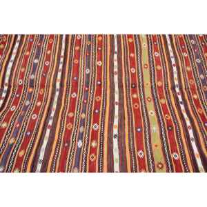 พรมตุรกีโบราณพื้นที่ขนาดใหญ่5.5 x 13ft แบบดั้งเดิมสีแดงสีเบจแบบเย็บปะติดผ้าขนสัตว์ยางเหนียวสำหรับตกแต่งห้องโถงห้อง - Product Image 5