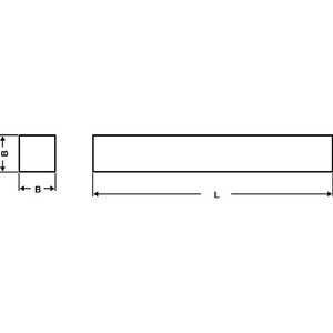 WILKE HSS-EW9Co10 1.3207 DIN 4964 Form B Turning <b>Tool</b> with 100mm Length and 10x10mm Square Width HSS-EW9Co10 1.3207 - Product Image 3