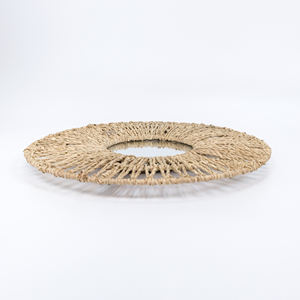 Nouvelle tendance : miroir mural en herbe de mer naturelle, décoration de chambre, miroirs ronds en paille de riz durables - Product Image 2