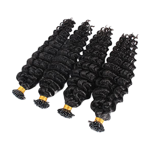 Meilleur choix 38 pouces I Tip Deep Wave Extensions de cheveux Curl italien Loose Deep Wave 100% Virgin Remy doux et lisse pour le marché canadien - Product Image 4