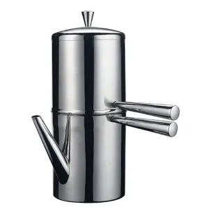 Napoletana coffee maker - stainless steel 18/10 cups 6 for an aromatic coffee with light consistency