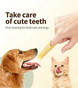 ISSILI Brosse à dents pour chiens et chats en silicone de qualité alimentaire écologique - Traitement de nettoyage des dents à 360° - Product Image 2