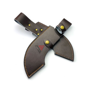 Top Quality Outdoor PU Leather Cover Embossed Design Knife Sheath With PU Leather Loop,<b>Press</b> <b>Stud</b> Button Closing - Product Image 5