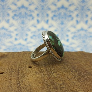 Classic and Authentic Vintage Tibetan <b>Turquoise</b> Gemstone Solid 925 Sterling Silver <b>Ring</b> Handmade - Product Image 2